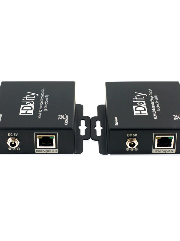 Cablesson HDElity HDMI 3D Extender Single Cat5/6 (Bi-Directional IR) - 1080p Full HD (50m) / 720p (60m) - supports 3D, 4k, Full HD, Sky Q and other HD set top boxes, PC, DVD, PS4