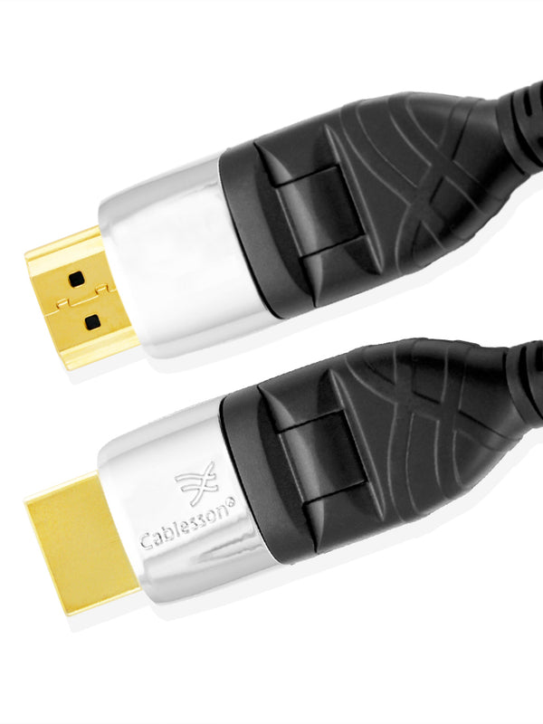 Cablesson Ivuna Flex Plus 4m High Speed HDMI Cable (HDMI Type A, HDMI 2.1/2.0b/2.0a/2.0/1.4) - 4K, 3D, UHD, ARC, Full HD, Ultra HD, 2160p, HDR - **rotating and swiveling connectors** - Black