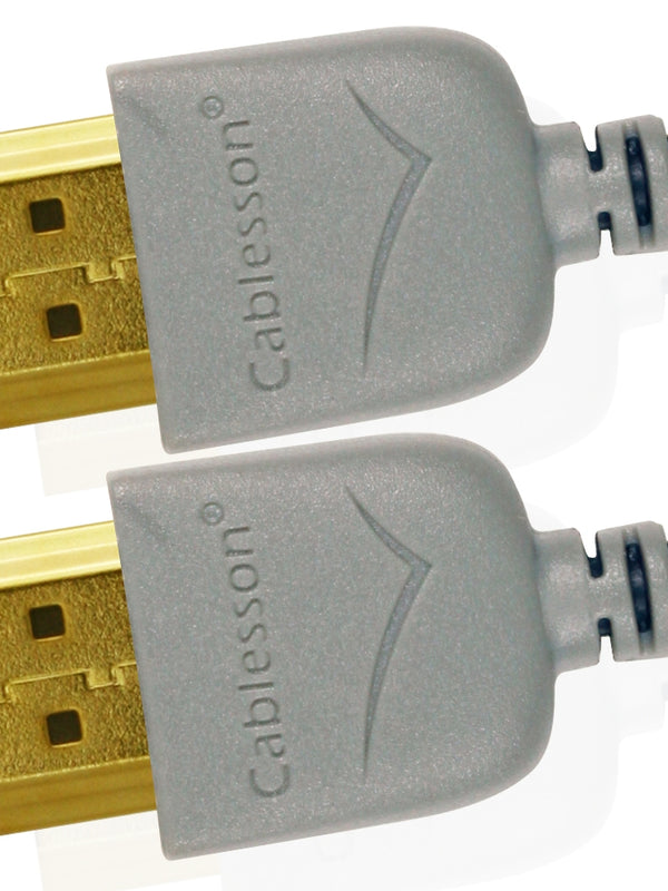 Cablesson Ivuna Slim Flex 2m High Speed HDMI Cable (HDMI Type A, HDMI 2.1/2.0b/2.0a/2.0/1.4) - 4K, 3D, UHD, ARC, Full HD, Ultra HD, 2160p, HDR - **Ultra Slim Design** - Grey