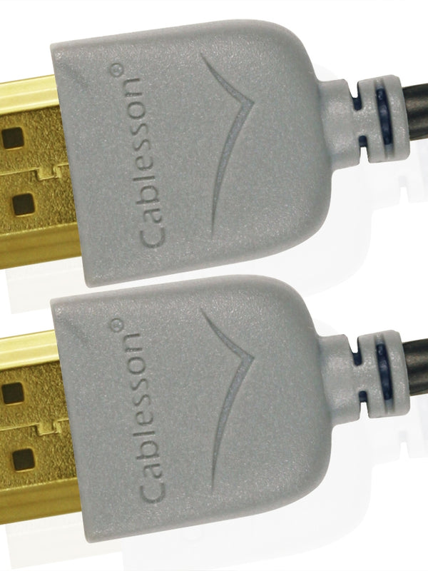 Cablesson Ivuna Slim Flex 3m High Speed HDMI Cable (HDMI Type A, HDMI 2.1/2.0b/2.0a/2.0/1.4) - 4K, 3D, UHD, ARC, Full HD, Ultra HD, 2160p, HDR - **Ultra Slim Design** - Grey