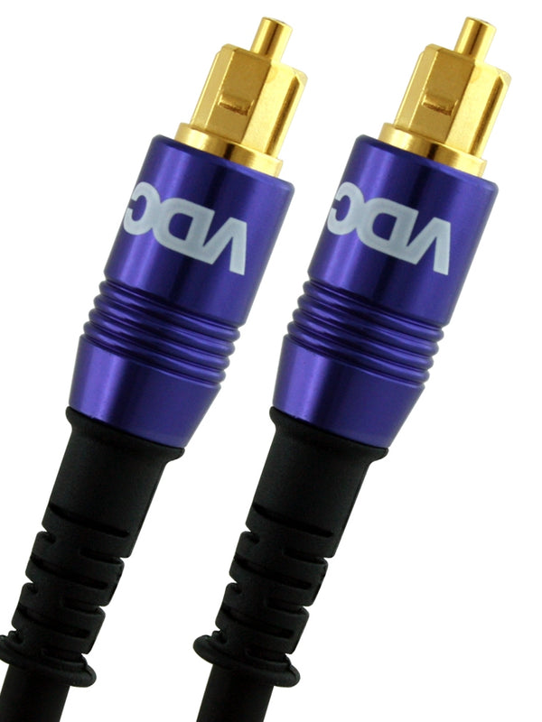 VDC 3m Optisches TOSLINK Digital Audio SPDIF Kabel Purple 24k Goldüberzug. Kompatibel mit PS4/PS3, Xbox One, Wii, Sky Q, Sky HD, HD Fernsehern, DVD, Blu-Rays, AV Amp.