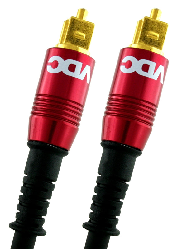 VDC 7m Optisches TOSLINK Digital Audio SPDIF Kabel Red 24k Goldüberzug. Kompatibel mit PS4/PS3, Xbox One, Wii, Sky Q, Sky HD, HD Fernsehern, DVD, Blu-Rays, AV Amp.