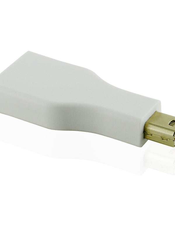 Cablesson Mini DisplayPort 1.2 Adapter - männlich auf weiblich Mini DP to DP - Thunderbolt Adapter für Apple, Mac, Apple LED Cinema Display und mehr - 1080p, weiß