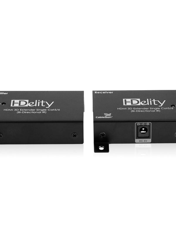 Cablesson HDelity HDMI 3D Extender over Ethernet Single Cat5e/6 cables - BALUN, Bi-direktionale IR - 1080p Full HD (50m) / 720p (60m) - unterstützt 3D, 4k, Full HD, Sky Q und andere HD Set Top Boxen, PC, DVD, PS4.