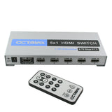 Octava HDS5-UK 5x1 HDMI Switch (1080p, SKY HD, Virgin HD, Freeview HD, XBOX 360, PS3) XBOX One, Wii U, PS4, Blu-Ray, EDID and 3D Enabled