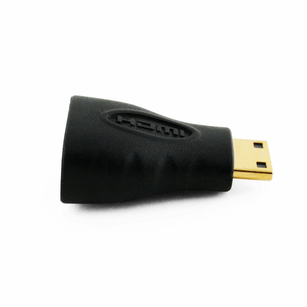 Premium Plus Mini HDMI M to HDMI F BLACK Adapter - Gold Plated, 4K, v2.0/1.4a 3D 2160p Monitor Cable Display, Digital Cameras, Camcorders, 4K Ultra HD