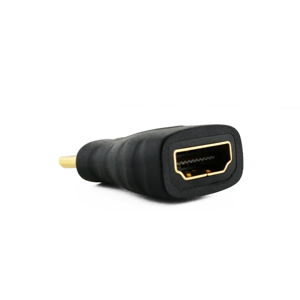 Premium Plus Mini HDMI M to HDMI F BLACK Adapter - Gold Plated, 4K, v2.0/1.4a 3D 2160p Monitor Cable Display, Digital Cameras, Camcorders, 4K Ultra HD
