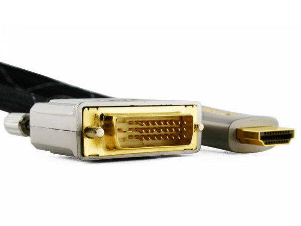 XO Platinum 10m HDMI to DVI HIGH SPEED Cable - 1080p (Full HD) / v1.3 / Video / DVI-D (Dual Link) 24+1 Pins / 24k Gold Plated