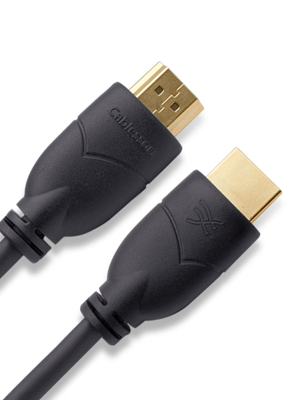 Cablesson Basic 1.5m High Speed HDMI Cable (HDMI Type A, HDMI 2.1/2.0b/2.0a/2.0/1.4) - 4K, 3D, UHD, ARC, Full HD, Ultra HD, 2160p, HDR - for PS4, Xbox One, Wii, Sky Q. For LCD, LED, UHD, 4k TVs - Black