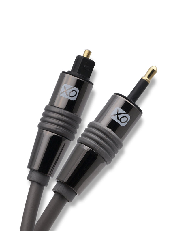 XO Premium Install Series Mini TOSLINK to Optical Digital S/PDIF Audio Cable Lead AV - 1m - Compatible with PS4/PS3, Xbox One, Wii, Sky Q, Sky HD, HD TVs, DVD, AV Amp, Home Cinema Systems, MP3 players