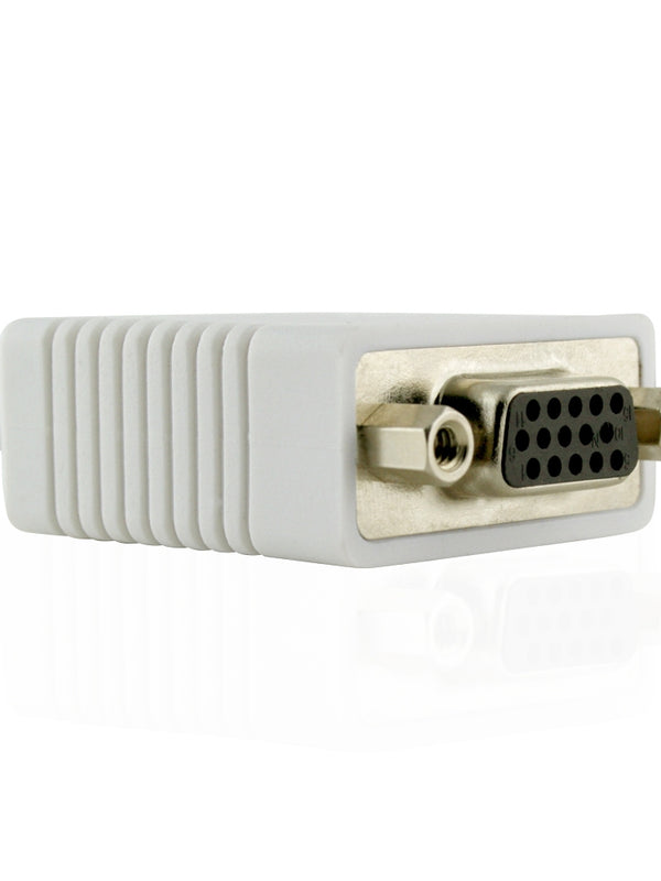 Cablesson Mini DVI auf VGA Adapter - Weiß - Verbinden Sie Ihren Apple iMac, Mac mini, Macbook, PowerBook G4 an einen externen VGA Bildschirm oder Beamer