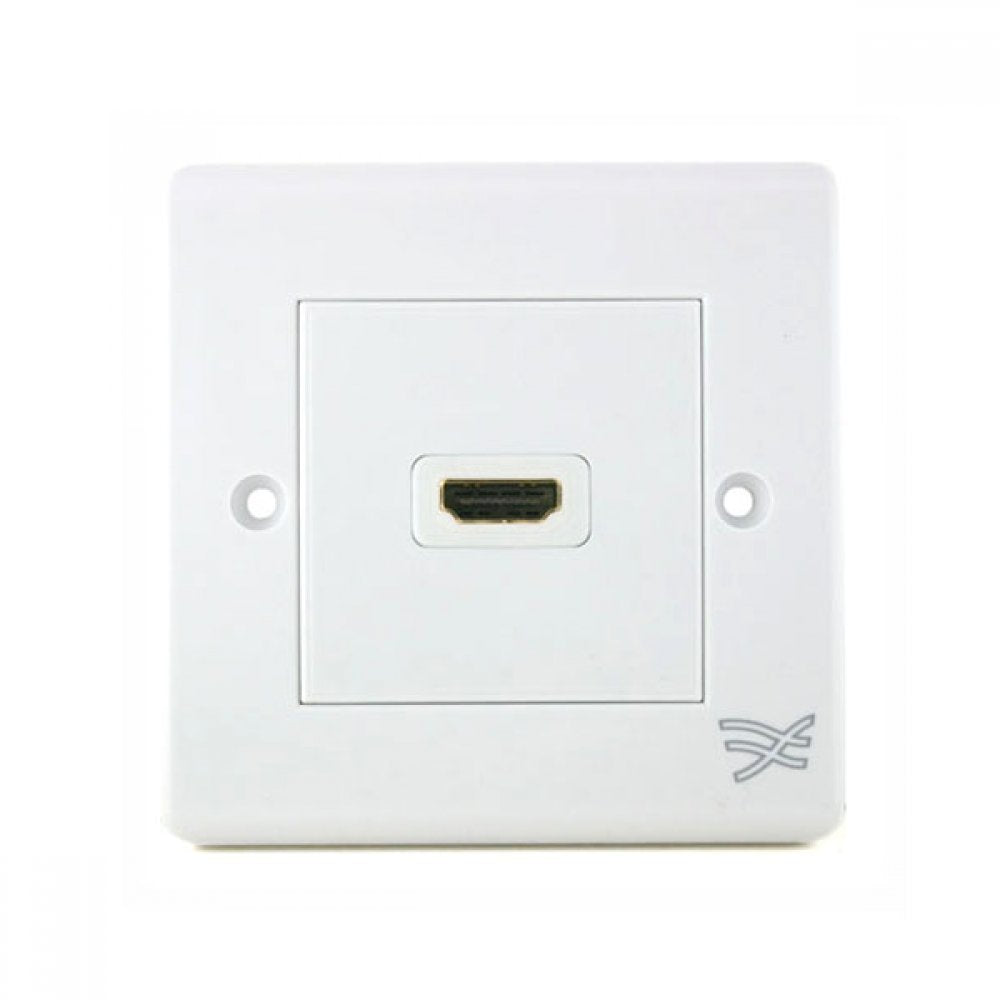 Cablesson® HDMI Wall Plate Dual Connector 100/100 - White (HDMI 1.3 and HDMI 1.4 Compatible)
