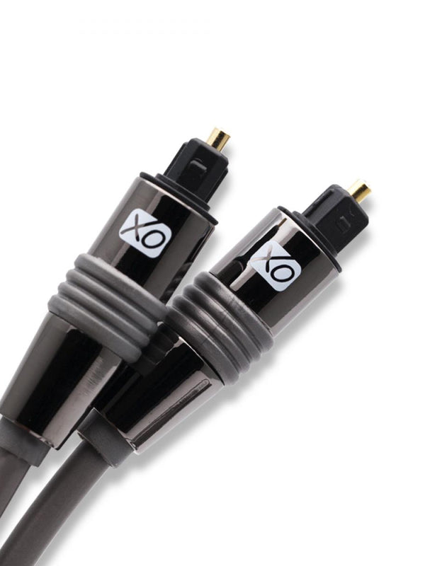 XO Premium Install 1m Optical TOSLINK Digital Audio SPDIF Cable - Black. Compatible with PS4/PS3, Xbox One, Wii, Sky Q, Sky HD, HD TVs, DVD, Blu-Rays, AV Amp.