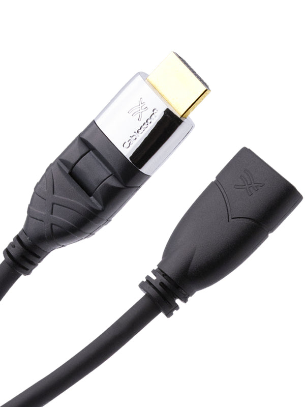 Cablesson Ivuna Flex Plus 0.5m High Speed HDMI Extension Cable (HDMI Type A, HDMI 2.1/2.0b/2.0a/2.0/1.4) - 4K, 3D, UHD, ARC, Full HD, Ultra HD, 2160p, HDR **Swiveling and Rotating Connectors** Black