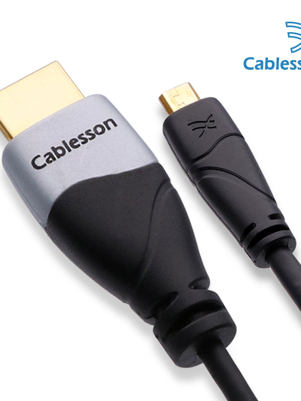 Ivuna Pack 2 x 3 m Micro (Typ D) HDMIauf HDMI-High-Speed-Kabel mit Ethernet (Version 1.4a/2.0) Goldbeschichtetes 3D-FullHD-1080p 4k-Kabel Anschlie?en von HD-Ger?tenüber den neuen Micro-HDMI-Anschluss