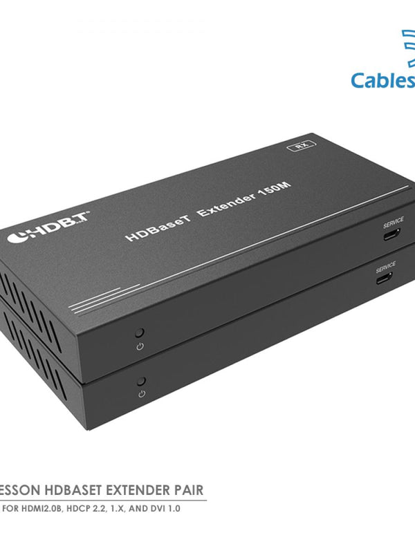 HDElity HDBaseT Extender Pair 4Kx2K HDMI Repeater mit IR Ultra HDBaseT Empfänger und Sender Unterstützt 3D und CEC HDCP über Single Cat 5e / 6/7