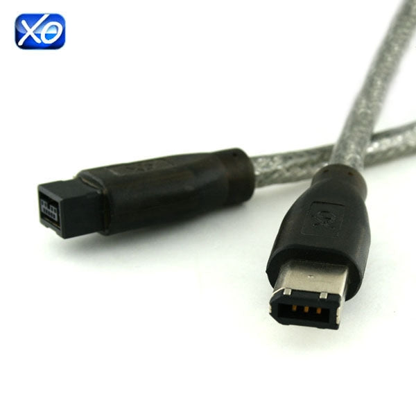 XO FireWire 800 to 400 Cable - 2m - 9 pin (male) to 6 pin (male) - IEEE 1394b (Compatible with MAC and PC) - 2 Metres PRO FusionXLS Cable