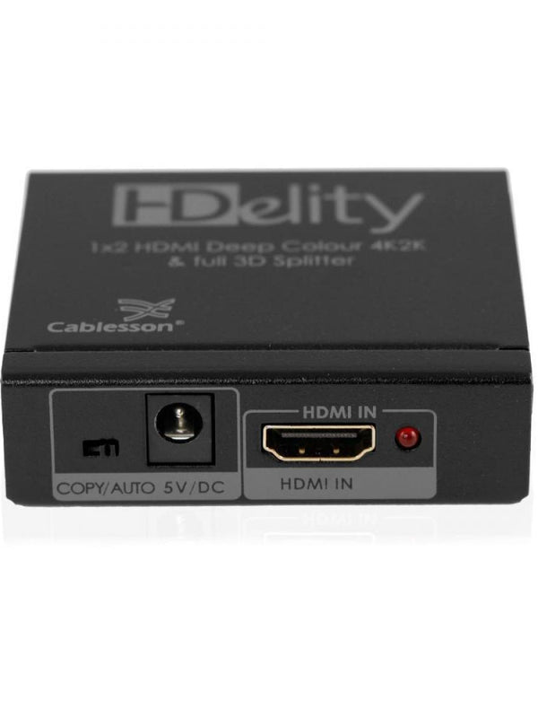 Cablesson HDelity 1x2 HDMI Splitter mit 4K2K (Adv EDID) mit Ivuna erweiterte Premium Certified HDMI-Kabel 2,0 - 5m