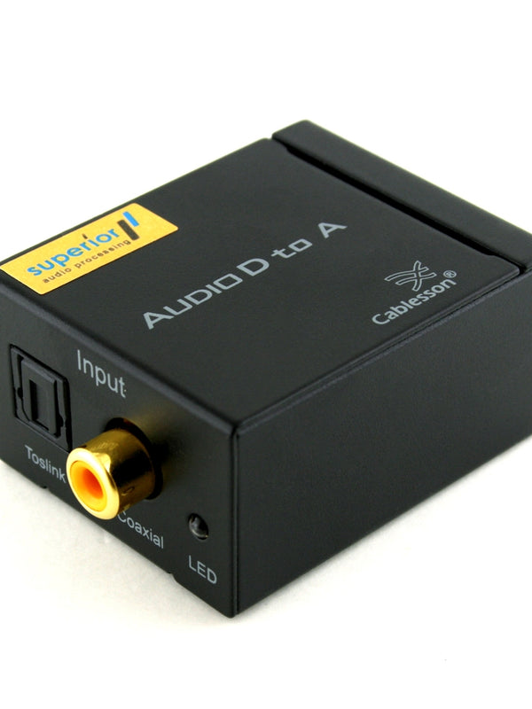 Cablesson SAP-3 (DAC) Digital to Analogue Audio Converter Adapter Coaxial Optical Toslink RCA L/R Compatible with Blu-ray Player PS3 PS4 XBox HD DVD Sky Q HD Apple Plasma Home Cinema Systems AV Amps