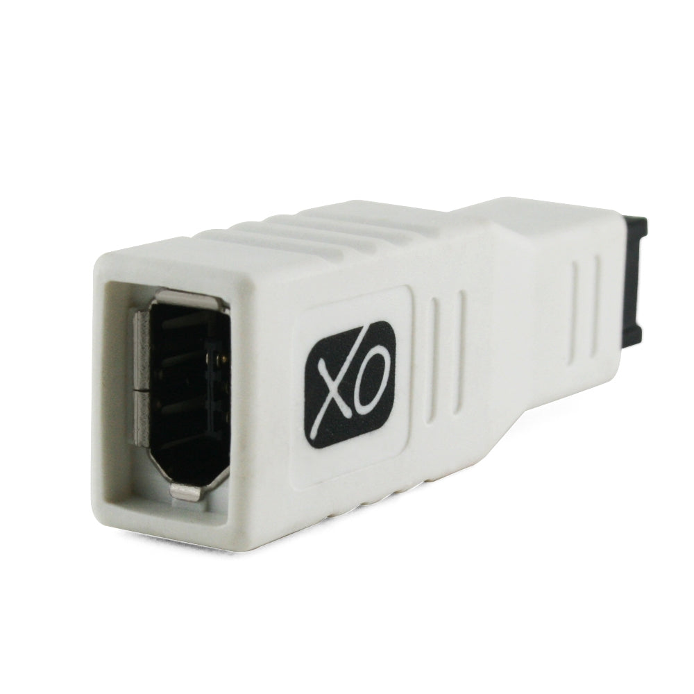 FireWire 400 bis 800 Adapter von XOÃ⠀ šÃ,® - 6-polige Buchse auf 9-poligen Stecker FW 800-Anschluss ** Ultra-Compact ** - Weiß