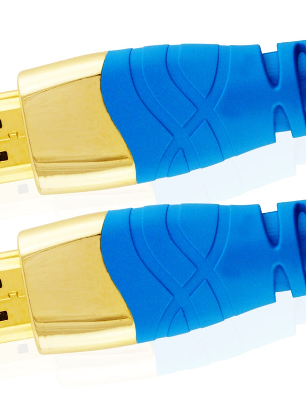 Cablesson Kaiser II 12.5m High Speed HDMI Cable - 8k, 4, 3D, Full HD, Ultra HD, 2160p, HDR, ARC, Ethernet - (HDMI 2.1/2.0b/2.0a/2.0/1.4) For PS4, Xbox One, Wii, Sky Q, LCD, LED, UHD, CL3 certified - Blue