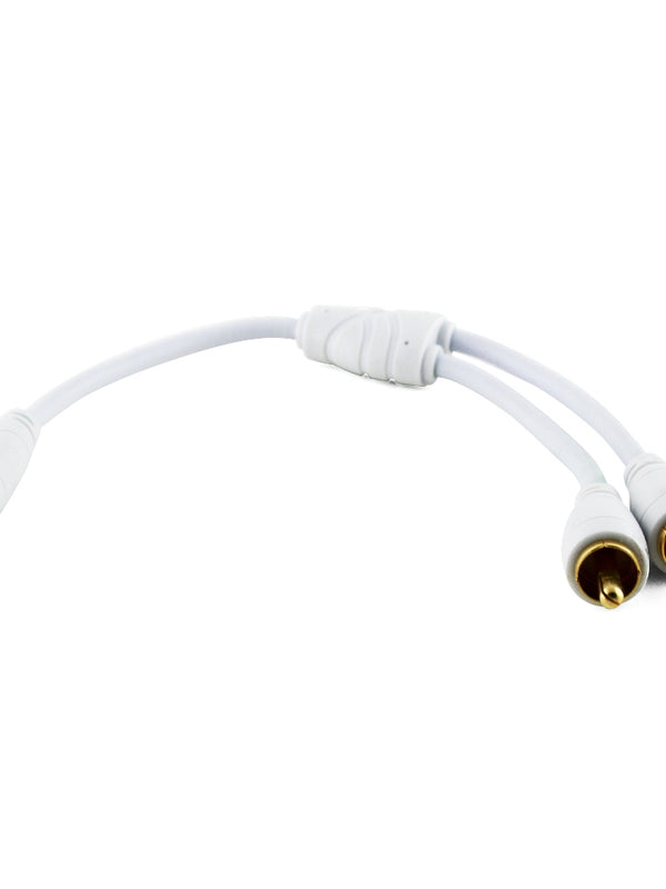 Ivuna RCA male to Female 3.5mm Jack Analogue cable - White, 0.2m - High performance Stereo Audio Adapter Cable - for iPhone, iPod, MP3 to Home Theater, Receiver or any audio device with audio output