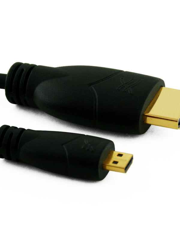 Cablesson Basic 1m / 1 meter Micro (Type D) HDMI to HDMI High Speed Cable with Ethernet (Latest 1.4a / 2.0 version) Gold Plated 3D Full HD 1080p 4k2k For Connecting HD Devices using the new Micro HDMI connector for Microsoft Surface tablet, Digital SLR Cameras, Mobile Phone and Other Tablets.