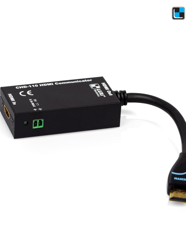 LUXI HDMI Communicator (CHD-110) - 24k Gold plated connectors, CE, FCC and RoHS compliant and 3D, 4k (Ultra HD) compatible, Deep Color - PVC Casing