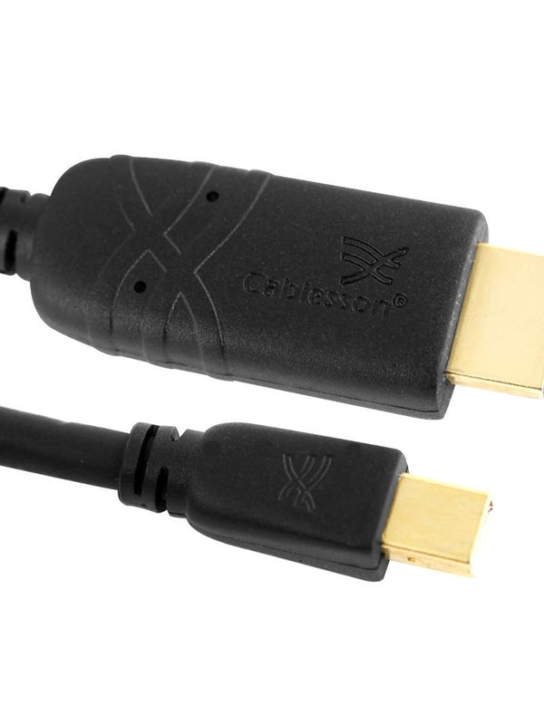 Cablesson Mini DisplayPort to HDMI Cable 5m for Apple iMac MacBook Pro Air LCD TV (VIDEO Adapter lead for Apple iMac- Unibody MacBook - Pro - Air & PC with Mini DP etc.)**Supports Audio and New Thunderbolt Port** Full HD 1080p 24k Gold Plated (Black)