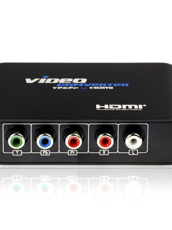Cablesson HDelity YPbPr Component to HDMI converter scaler 1080p - YPbPr Component RCA + Audio to HDMI video converter - Black