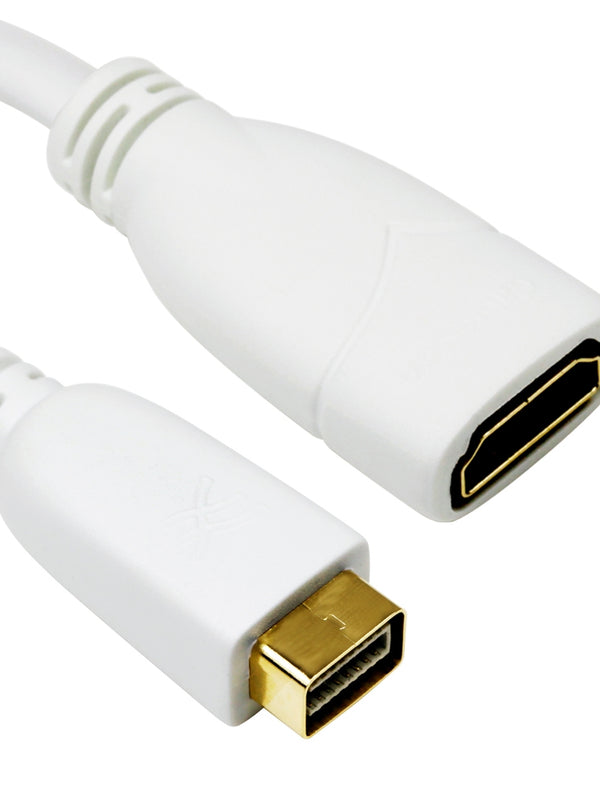 Apple Mini DVI to HDMI Cable Adapter by Cablesson for Apple Mac, Macbook, iMac, PowerBook G4, 1080p, RoHS, HDtv, Projector, LCD, LED, Converter