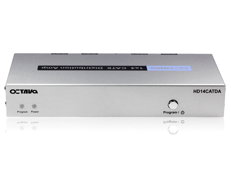 Octava - HD14CATDA-UK 1 x 4 HDMI Verteiler-Verstärker über CAT 6 1080p, SKY HD, Virgin HD, DVB-T HD, Xbox 360, Xbox One, PS3, PS4, 3D