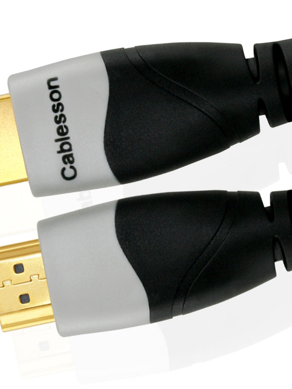 Cablesson Ikuna 3m High Speed HDMI Cable (HDMI Type A, HDMI 2.1/2.0b/2.0a/2.0/1.4) - 4K, 3D, UHD, ARC, Full HD, Ultra HD, 2160p, HDR - for PS4, Xbox One, Wii, Sky Q, LCD, LED, UHD, 4k TVs - Black