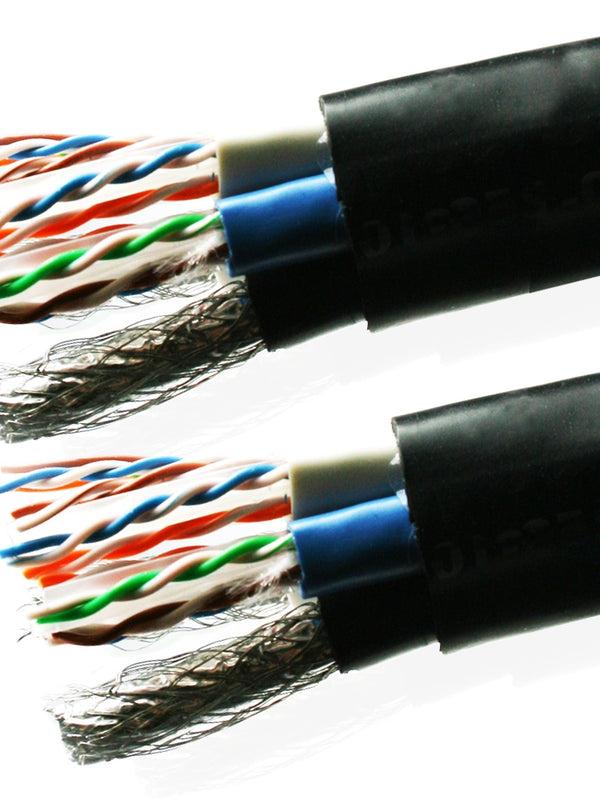 VDC Contractor Series Multimedia Hybrid Cable (2 x Cat 6 U/UTP, 1 x Cat 5E U/UTP and 2 quad shielded RG6), Black 250-100-212 - 100m