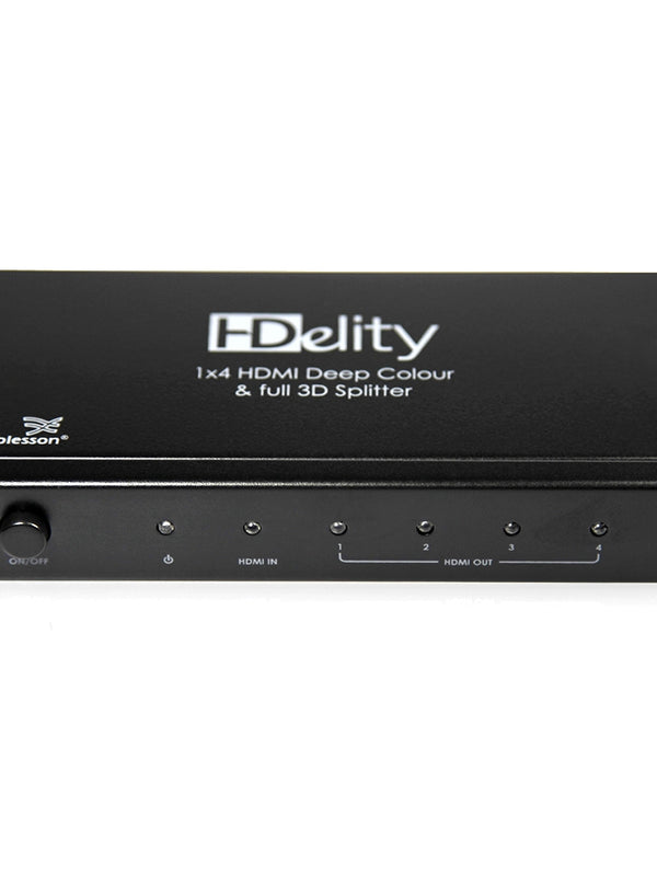 Cablesson 1x4 HDMI Splitter- Active amplifier - Ultra HD, UHD, 4k, 2160p, HDR. 3D enabled. For PS3/PS4, XboX One/360, DVD, BluRay, DVD, HDTV, Gaming and Projector