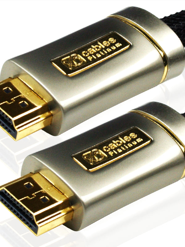 XO Platinum 4m High Speed HDMI Kabel (HDMI Typ A, HDMI 2.1/2.0b/2.0a/2.0/1.4) - 4K, 3D, UHD, ARC, Full HD, Ultra HD, 2160p, HDR - für PS4, Xbox One, Wii, Sky Q, LCD, LED, UHD, 4k Fernsehern - schwarz