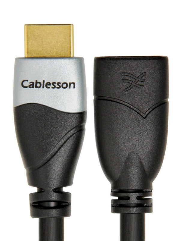 Cablesson Ivuna 0.5m High Speed HDMI Verlängerungskabel (HDMI Typ A, HDMI 2.1/2.0b/2.0a/2.0/1.4) - 4K, 3D, UHD, ARC, Full HD, Ultra HD, 2160p, HDR - für PS4, Xbox One, LCD, LED, UHD, 4k Fernsehern - schwarz