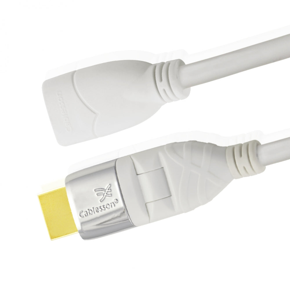 Mackuna Flex Plus 0.2M (0.2 Meter) Erweiterungskabel HDMI mit drehbaren Stecker - Audio - Video **24K Gold** mit Ethernet (Neueste Version 2.0 / 1.4a 21Gbps) 1080p, 4k2k, PS4, XBOX ONE, DVD, Blu-ray, SKY HD, UHD, FULL HD LCD, Plasma & LED TV, 3D TV, ARC, Dolby TrueHD Audioübertragung