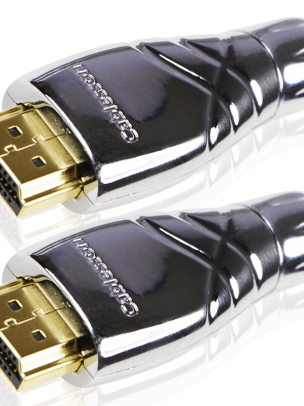 Cablesson Maestro 1m High Speed HDMI Kabel - 8k, 3D, Full HD, Ultra HD, 2160p, HDR, ARC, Ethernet - (HDMI 2.1/2.0b/2.0a/2.0/1.4) für PS4, Xbox One, Wii, Sky Q, LCD, LED, UHD, CL3 zertifiziert - grau