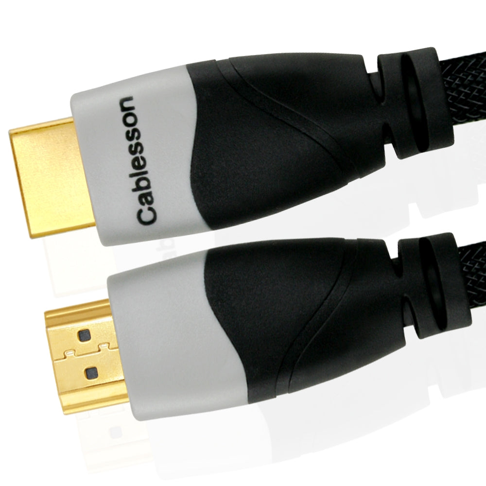Cablesson Ikuna 0.5m High Speed HDMI Cable (HDMI Type A, HDMI 2.1/2.0b/2.0a/2.0/1.4) - 4K, 3D, UHD, ARC, Full HD, Ultra HD, 2160p, HDR - for PS4, Xbox One, Wii, Sky Q, LCD, LED, UHD, 4k TVs - Black