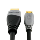 Ivuna 1M (1 Meter) High Speed Meter Mini HDMI to HDMI Cable (Latest 1.4 / 2.0 version) 1080p Full HD 3D & Audio Return Channel - Ideal For Connecting HD Devices using the Mini HDMI connector, For Tablets Camcorder Cameras or any device with Mini HD Port