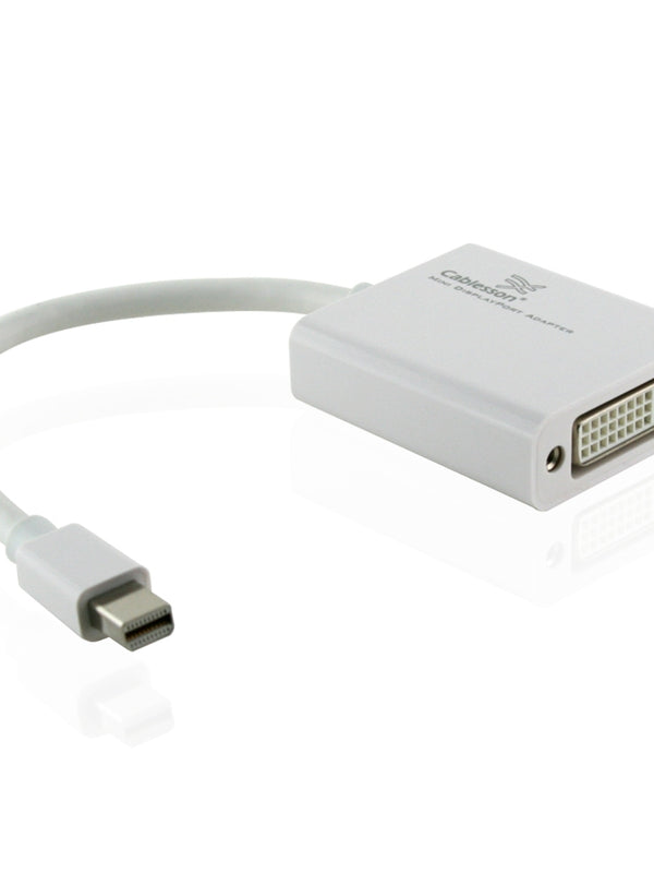 Cablesson Mini Display Port to DVI Converter Video Cable Male to Female - 4k, 3D with Audio - Thunderbolt Mini DP to DVI Adapter for iMac, Macbook Pro, Macbook Air, Mac mini, Microsoft Surface pro