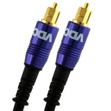 VDC 3m Optical TOSLINK Digital Audio SPDIF Cable Purple 24k Gold Casing. Compatible with PS4/PS3, Xbox One, Wii, Sky Q, Sky HD, HD TVs, DVD, Blu-Rays, AV Amp.