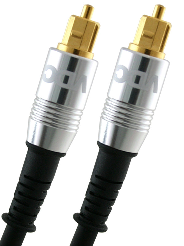 VDC 5m Optical TOSLINK Digital Audio SPDIF Cable Grey 24k Gold Casing. Compatible with PS4/PS3, Xbox One, Wii, Sky Q, Sky HD, HD TVs, DVD, Blu-Rays, AV Amp.