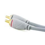 Ivuna RCA 3,5 mm Klinke-Kabel (Stecker auf Stecker) - 2M - Weiß
