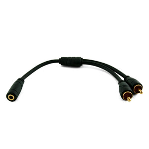 Ivuna RCA 3.5 Jack-Kabel (Stecker auf Buchse) - 0,2 M - Schwarz