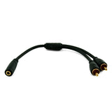 Ivuna RCA 3.5 Jack-Kabel (Stecker auf Buchse) - 0,2 M - Schwarz