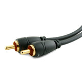 Ivuna RCA 3,5 mm Klinke-Kabel (Stecker auf Stecker) - 2M - Schwarz