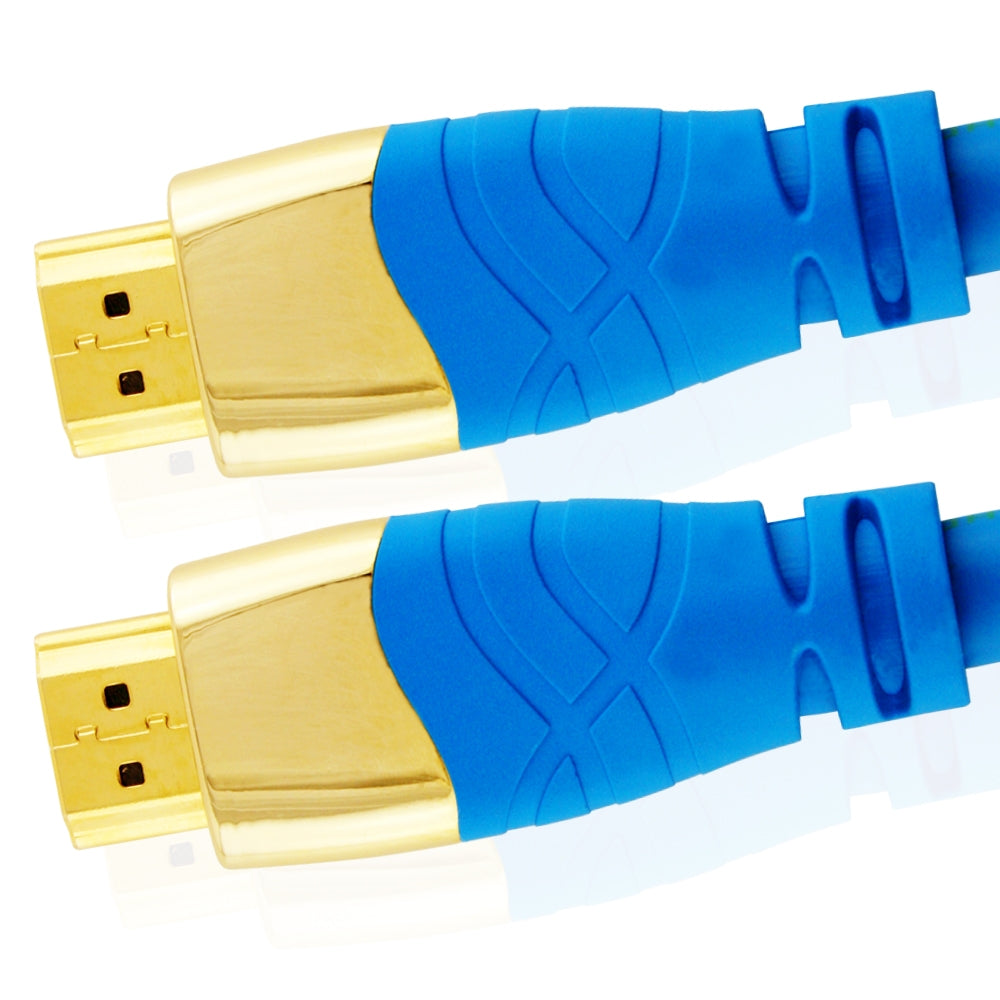 Cablesson Kaiser II 17.5m High Speed HDMI Cable - 8k, 4, 3D, Full HD, Ultra HD, 2160p, HDR, ARC, Ethernet - (HDMI 2.1/2.0b/2.0a/2.0/1.4) For PS4, Xbox One, Wii, Sky Q, LCD, LED, UHD, CL3 certified - Blue