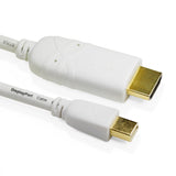 Cablesson Mini DisplayPort to HDMI Cable 1m for Apple iMac MacBook Pro Air LCD TV (VIDEO Adapter lead for Apple iMac- Unibody MacBook - Pro - Air & PC with Mini DP etc.)**Supports Audio and New Thunderbolt Port** Full HD 1080p 24k Gold Plated - Weiß